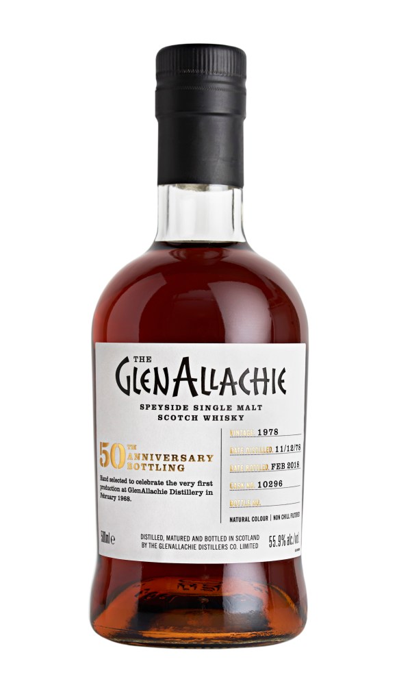 GlenAllachie's 50th anniversary bottle